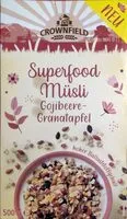 Mängden socker i Superfood Müsli Gojibeere - Granatapfel