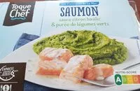 Mängden socker i Saumon, purée et légumes verts