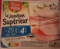 Mängden socker i Le jambon supérieur -25% de sel sans couenne