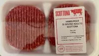 Mängden socker i Hamburger di bovino adulto scottona