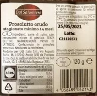 Mängden socker i Prosciutto crudo stagionato