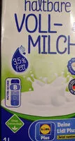 Mängden socker i haltbare Vollmilch 3,5 % Fett