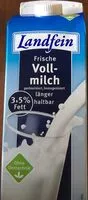 Mängden socker i Haltbare Vollmilch