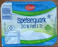 Mängden socker i Speisequark 20% Fett