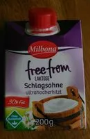 Mängden socker i Schlagsahne, laktosefrei