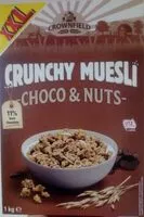 Mängden socker i Crunchy muesli choco & nuts