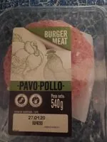 Mängden socker i Hamburguesa de pavo y pollo