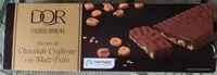 Mängden socker i Turrón de chocolate crujiente con maíz frito