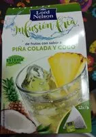 Mängden socker i Infusión fría de frutas con sabor a Piña colada y coco