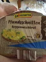 Mängden socker i Pfundsschnitten Roggenmischbrot
