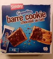 Mängden socker i Grandino barre cookie chocolat au lait