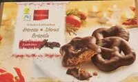 Mängden socker i Schoko-Lebkuchen - Herzen - Sterne - Brezeln