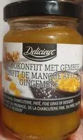 Mängden socker i Confit de mangue avec gingembre