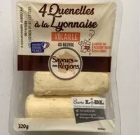 Mängden socker i 4 quenelles a la lyonaise Volaille