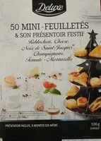 Mängden socker i 50 mini feuilletés et son présentoir festif