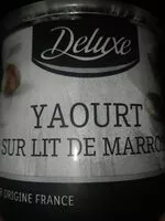 Mängden socker i Yaourt sur lit de marron