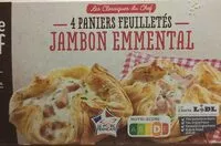 Mängden socker i Paniers feuilletés jambon-emmental