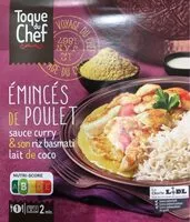 Mängden socker i Emincés de poulet sauce curry & son riz basmati