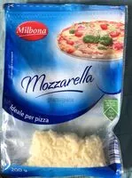 Mängden socker i Mozzarella grattugiata