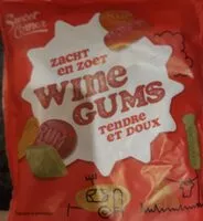 Mängden socker i zacht en zoet wine gums