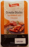 Mängden socker i Gouda-Sticks umwickelt mit Chorizo