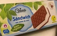 Mängden socker i Sándwich con crema de coco