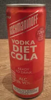 Mängden socker i Vodka diet cola