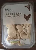 Mängden socker i Cooked chicken breast slices