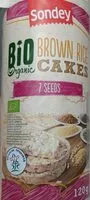 Mängden socker i Bio brow rice cakes 7seeds