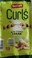 Mängden socker i Curls with peanut cream