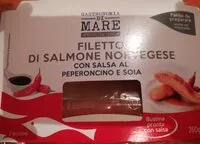 Mängden socker i Filetto filetto di salmone norvegese