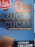 Mängden socker i Chocolate con leche 0% azúcar añadido