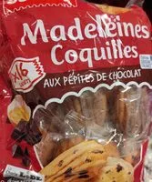 Mängden socker i Madeleines coquilles pépites chocolat 400g