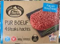Mängden socker i 4 steaks hachés pur bœuf