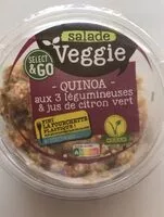 Mängden socker i Quinoa aux 3 legumineuses et jus de citron vert