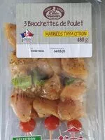 Mängden socker i 3 Brochettes de Poulet - Thym Citron