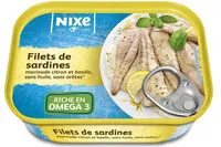 Mängden socker i Filets de sardines marinade citron et basilic Nixe