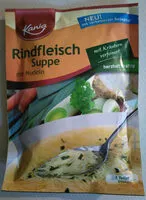 Mängden socker i Rindfleisch Suppe mit Nudeln