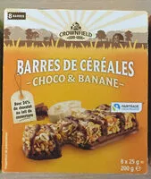 Mängden socker i Barres de céréales choco & banane