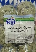 Mängden socker i Albóndigas de pan con espinacas