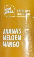 Mängden socker i Sok 100% tłoczony na zimno Ananas Melon Mango