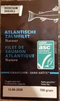 Mängden socker i Filet de saumon Atlantique nature