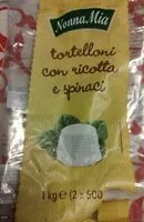 Mängden socker i Tortelloni con ricotta e spinaci