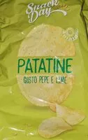Mängden socker i Patatine gusto pepe e lime
