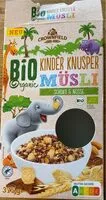 Mängden socker i Kinder Knusper Müsli