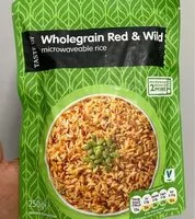 Mängden socker i Wholegrain red & wild microwavable rice