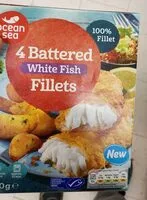 Mängden socker i 4 battered white fish fillets