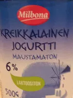 Mängden socker i Kreikkalainen jogurtti, maustamaton 6%