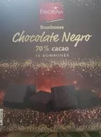 Mängden socker i Bombones chocolate negro 70% cacao