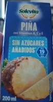 Mängden socker i Zumo de piña sin azúcares añadidos